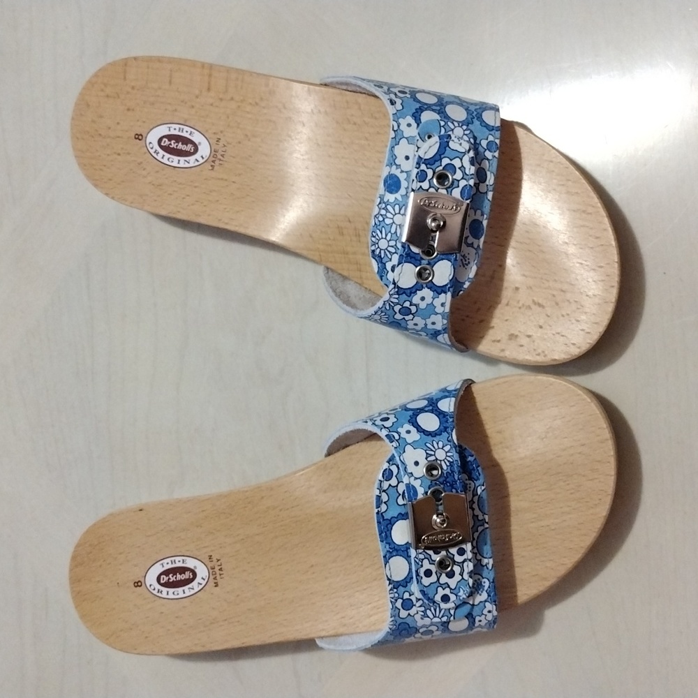 Dr. Scholl's original, Vintg blue, size 8